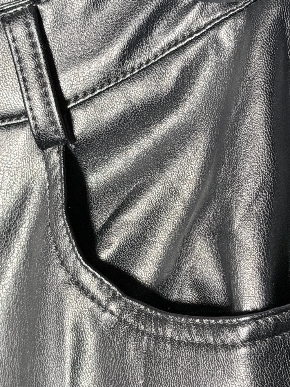 bebe Black Faux Leather Leggings Plus Sz 32 - Picture 4 of 8